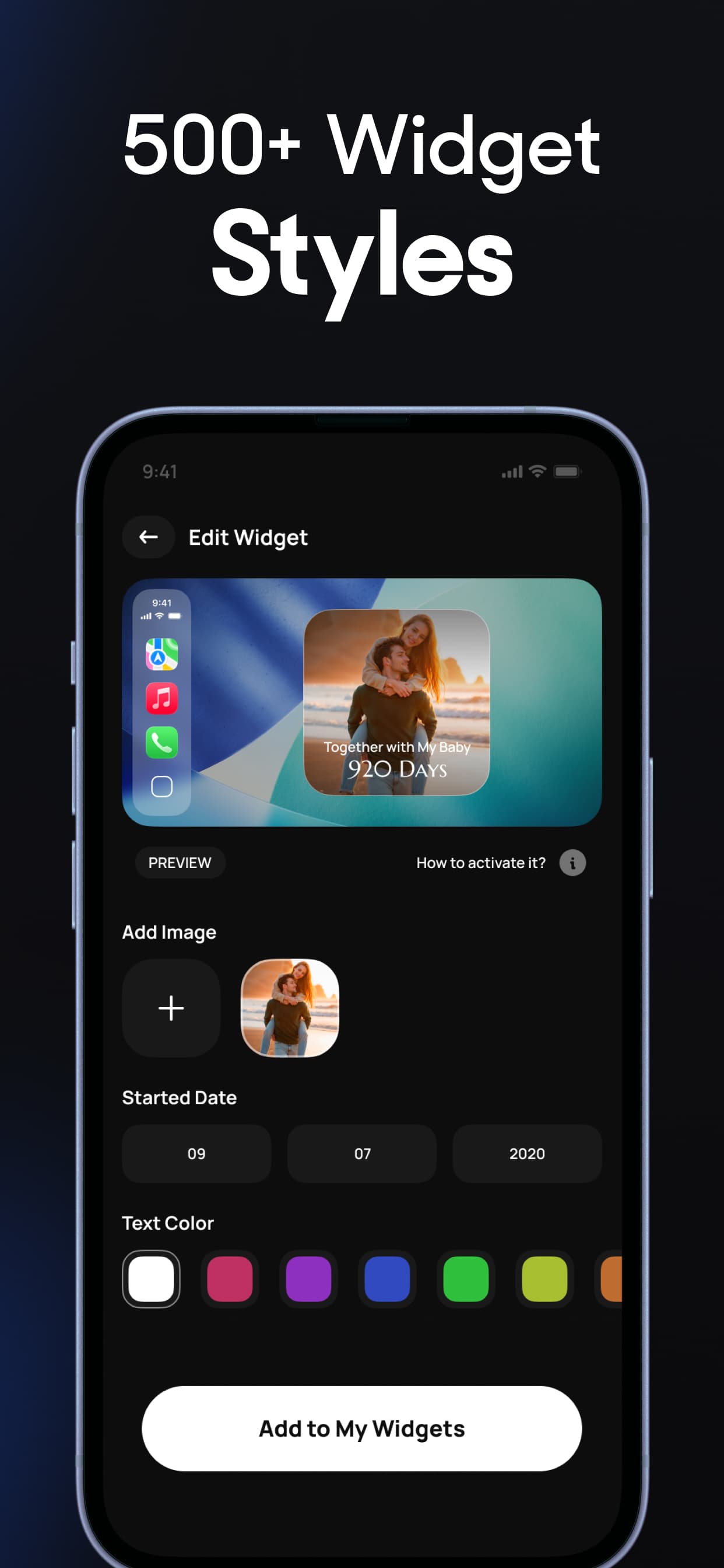 500+ widget styles